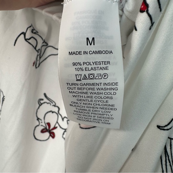 Kate Spade Long Sleeve PJ Set Dog Print Cream Sz M NWT - Picture 11 of 16